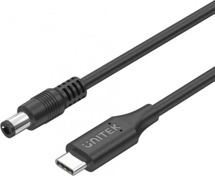 Kabel USB Unitek USB-C - DC 5.5 mm 1.8 m Czarny (C14119BK-1.8M)