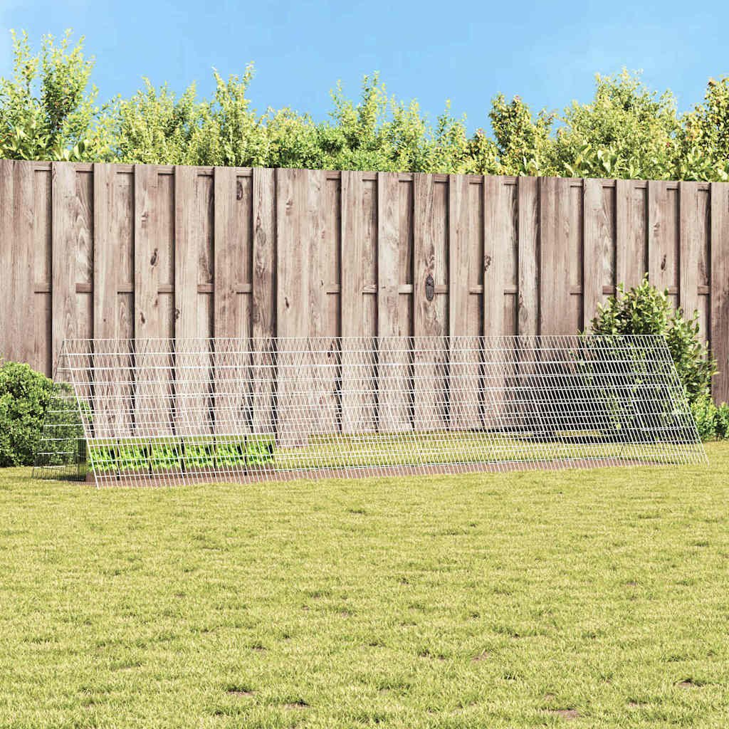 vidaXL Klatka dla królika Srebrny 215 x 100 x 85 cm Stal Galwanizowana