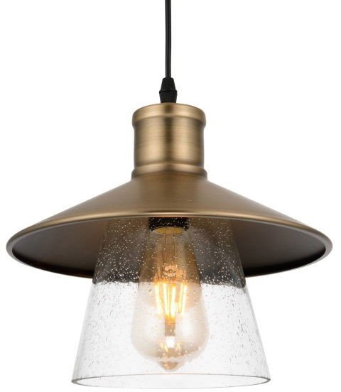 Pendant lamp G.LUX, 1 x E27, 29cm, brass color, GT-322-1S