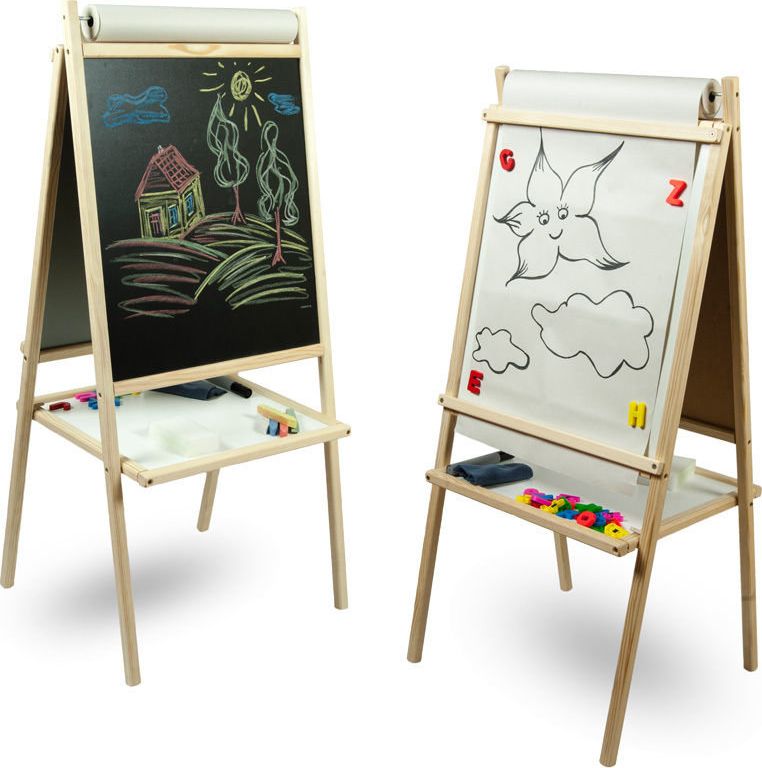 3toysm Dvipusė magnetinė piešimo lenta su popieriaus ritiniu, MPP