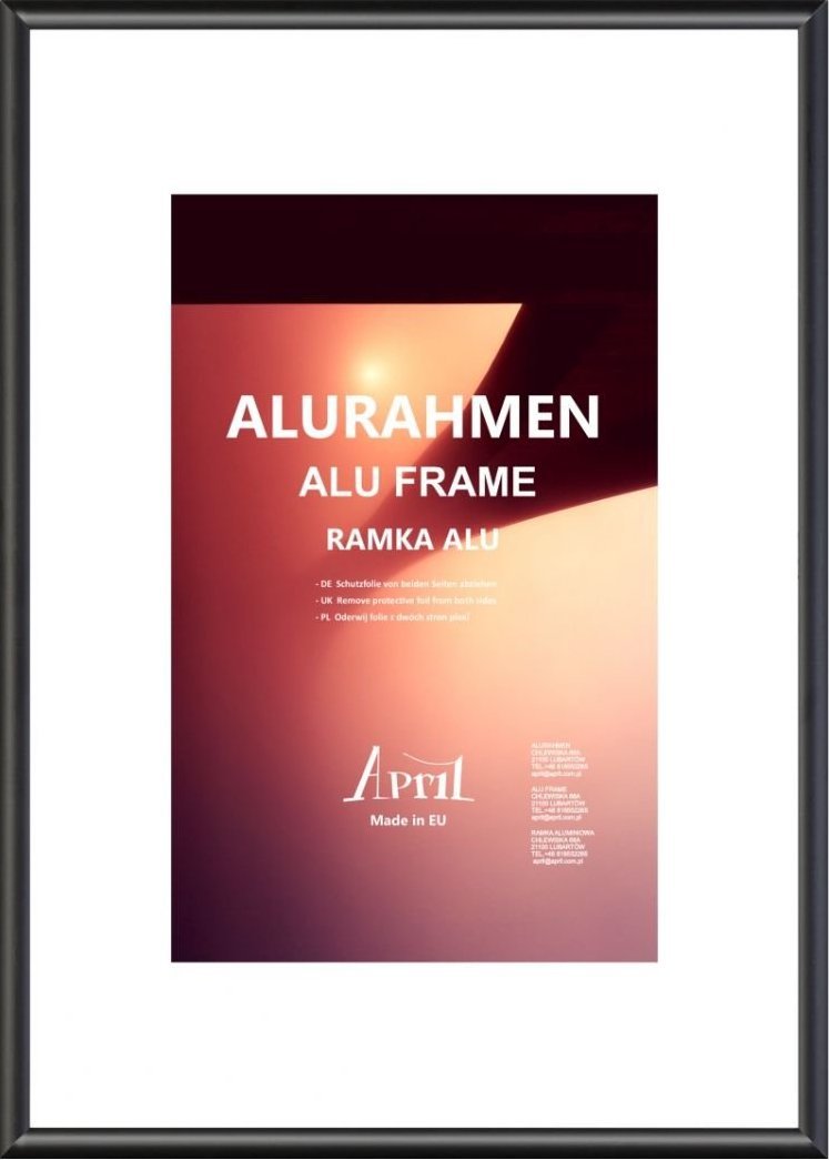 Ramka FPU APRIL Ramka ALU A5 czarna, matowa (RA20)