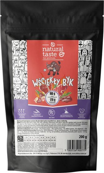 Karma suszona Natural Taste Wściekły Byk 200 g