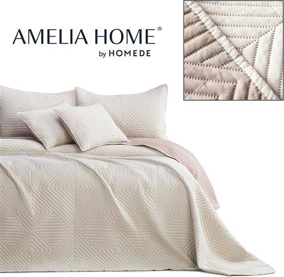 AmeliaHome Narzuta pikowana SOFTA, Beż+capuccino, Mikrofibra, 260x280 cm, Ameliahome