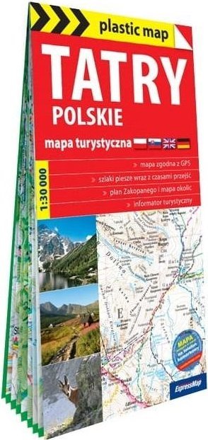 ExpressMap Plastic map Tatry polskie 1:30 000 w.2023