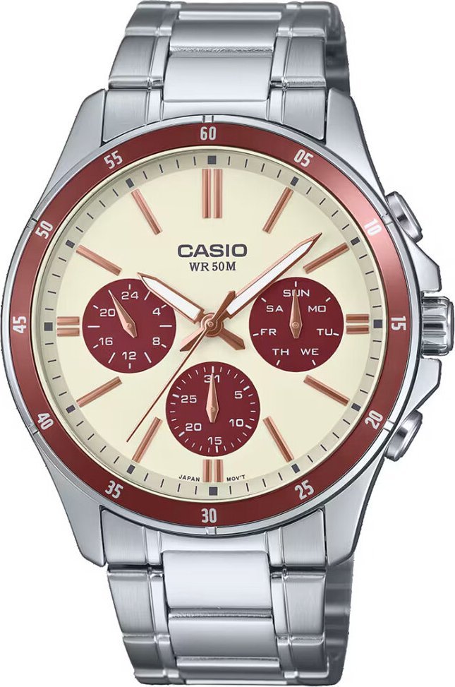Zegarek Casio ZEGAREK MĘSKI CASIO MTP-1374D-5A2 (zd063g) + BOX