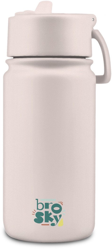 Brosky Basic Stalowa butelka na wodę w kolorze różowym 450ml