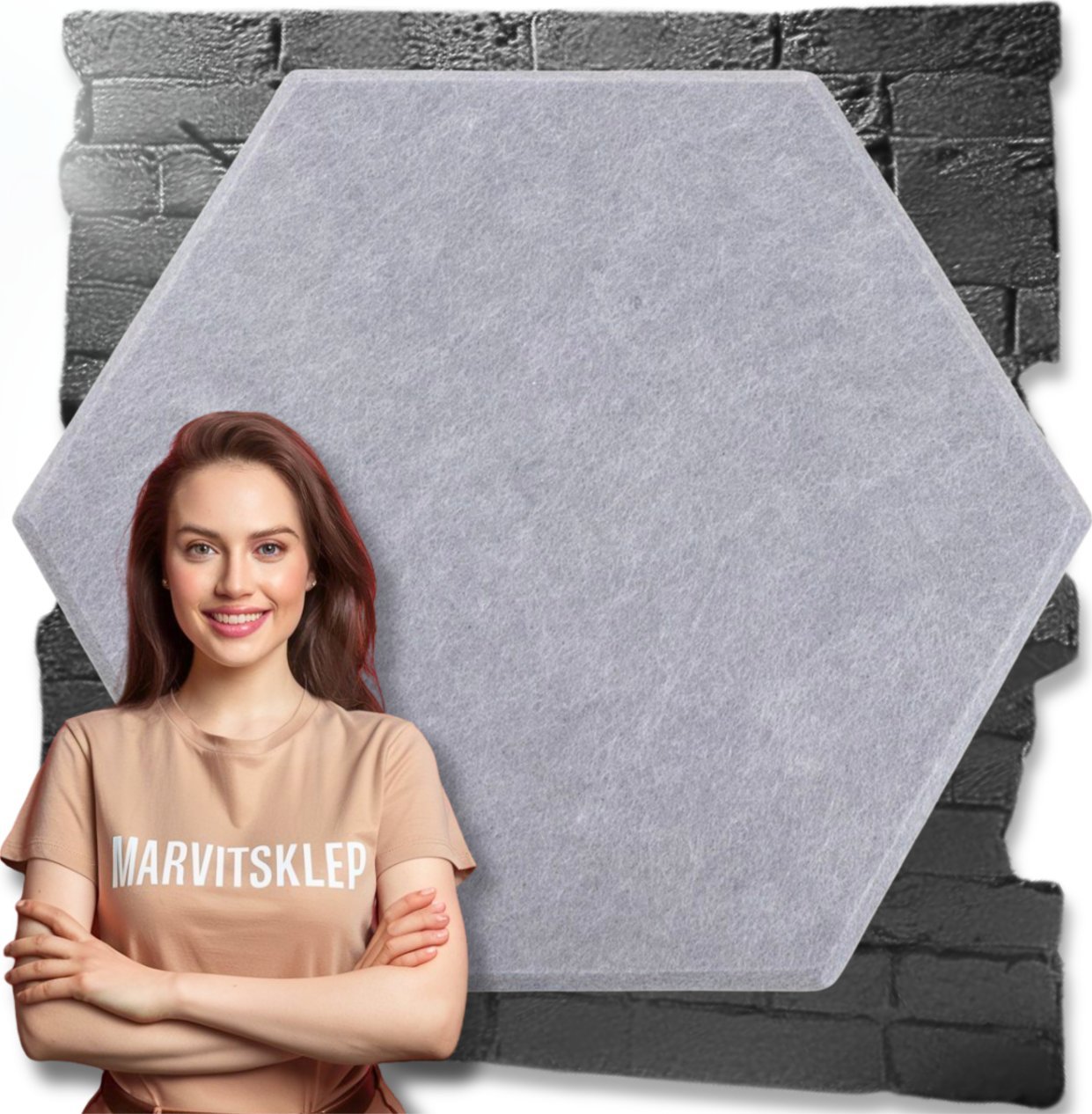 Iteams4Now Panele ścienne filcowe 3d heksagon zagłówek samoprzylepne akustyczne soft