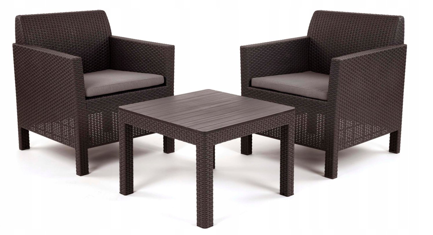 Zestaw mebli ogrodowych Orlando Weekend dla 2 osób brązowy