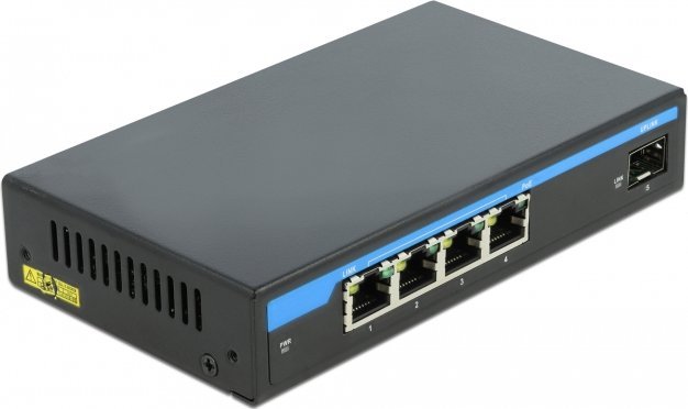 Switch Delock DeLOCK Giga Ethernet Switch 4P PoE + 1SFP - 87765