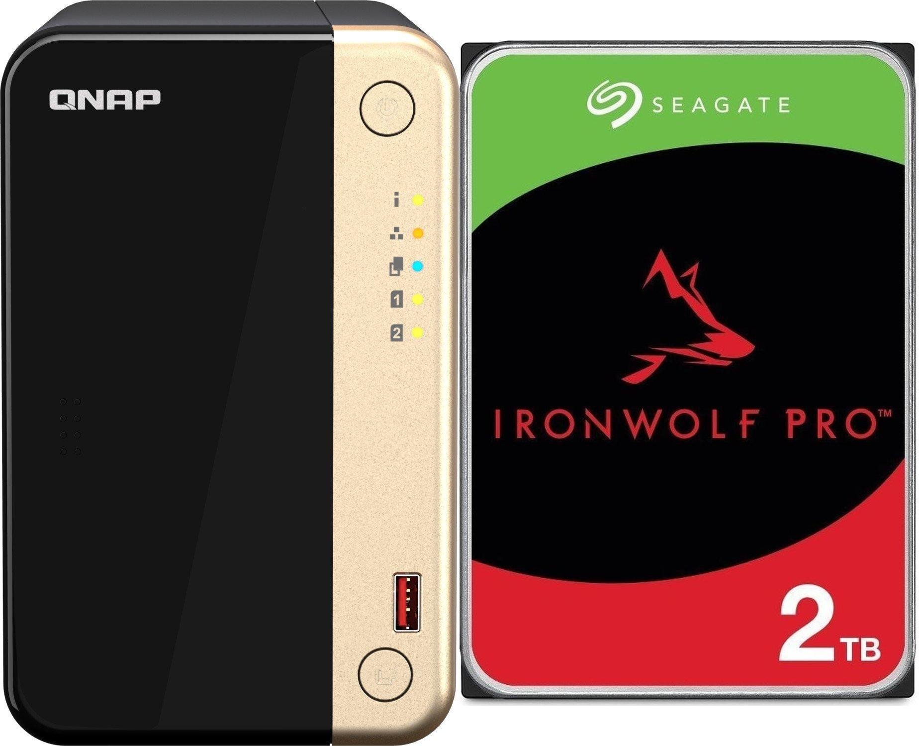 Serwer plików Qnap TS-264-8G + Seagate IronWolf 2TB (ST2000VN003)