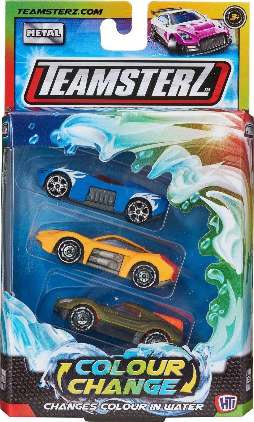 Teamsterz Colour Change die-cast bil - 3 pak