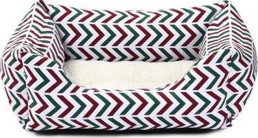 Barry King Legowisko dla psa, czerwono/zielone paski, 47x37cm,