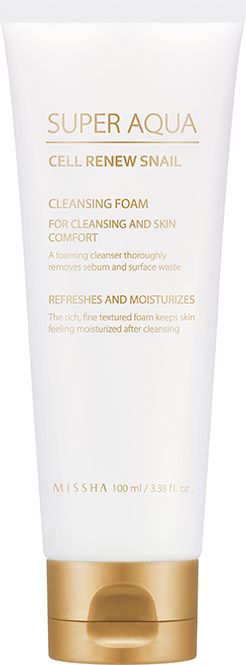 Missha Super Aqua Cell Renew Snail Cleansing Pianka myjąca z ekstraktem ze śluzu ślimaka 100ml