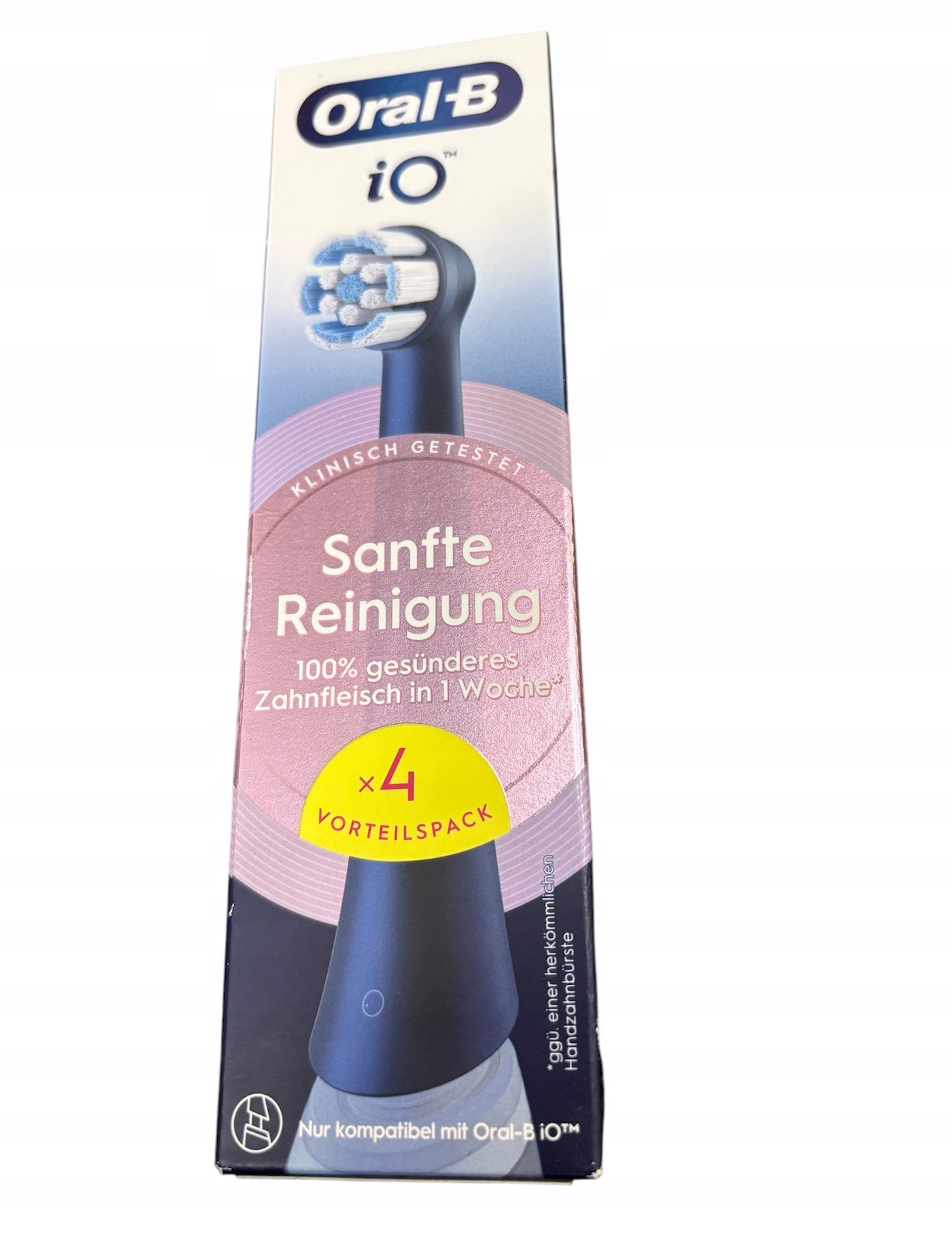 Oral-B iO Aufsteckbürsten Sanfte Reinigung BLACK 4er