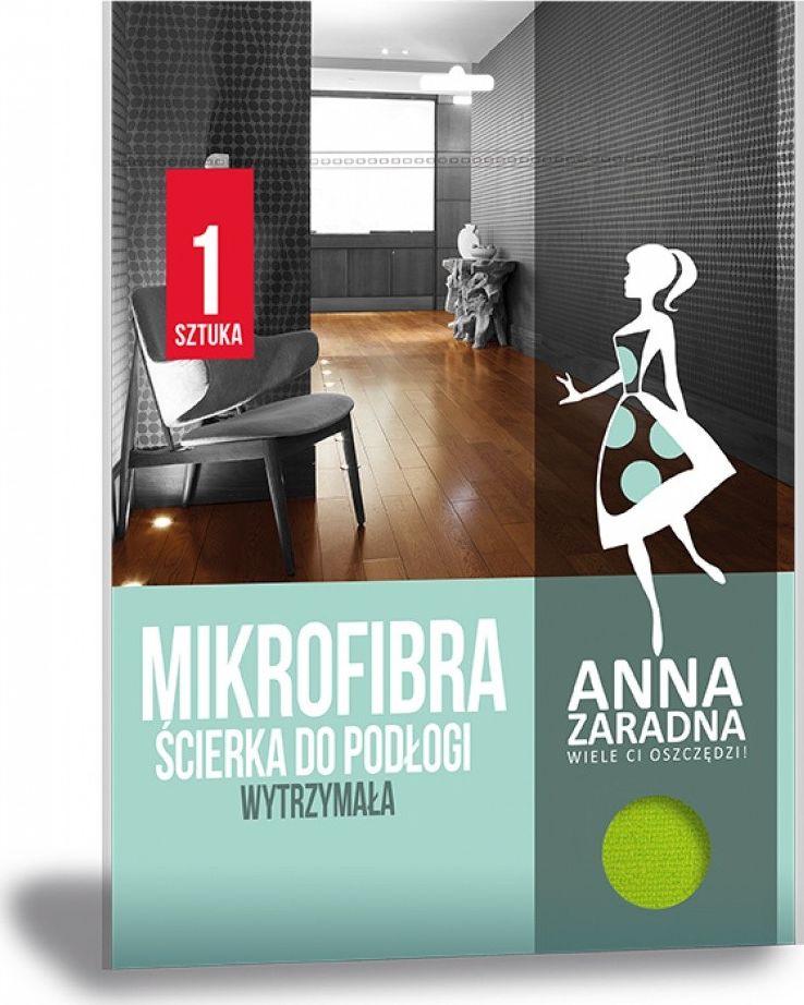 Anna Zaradna Mikrofibra ściereczka do podłogi ANNA ZARADNA, 1 szt., zielony