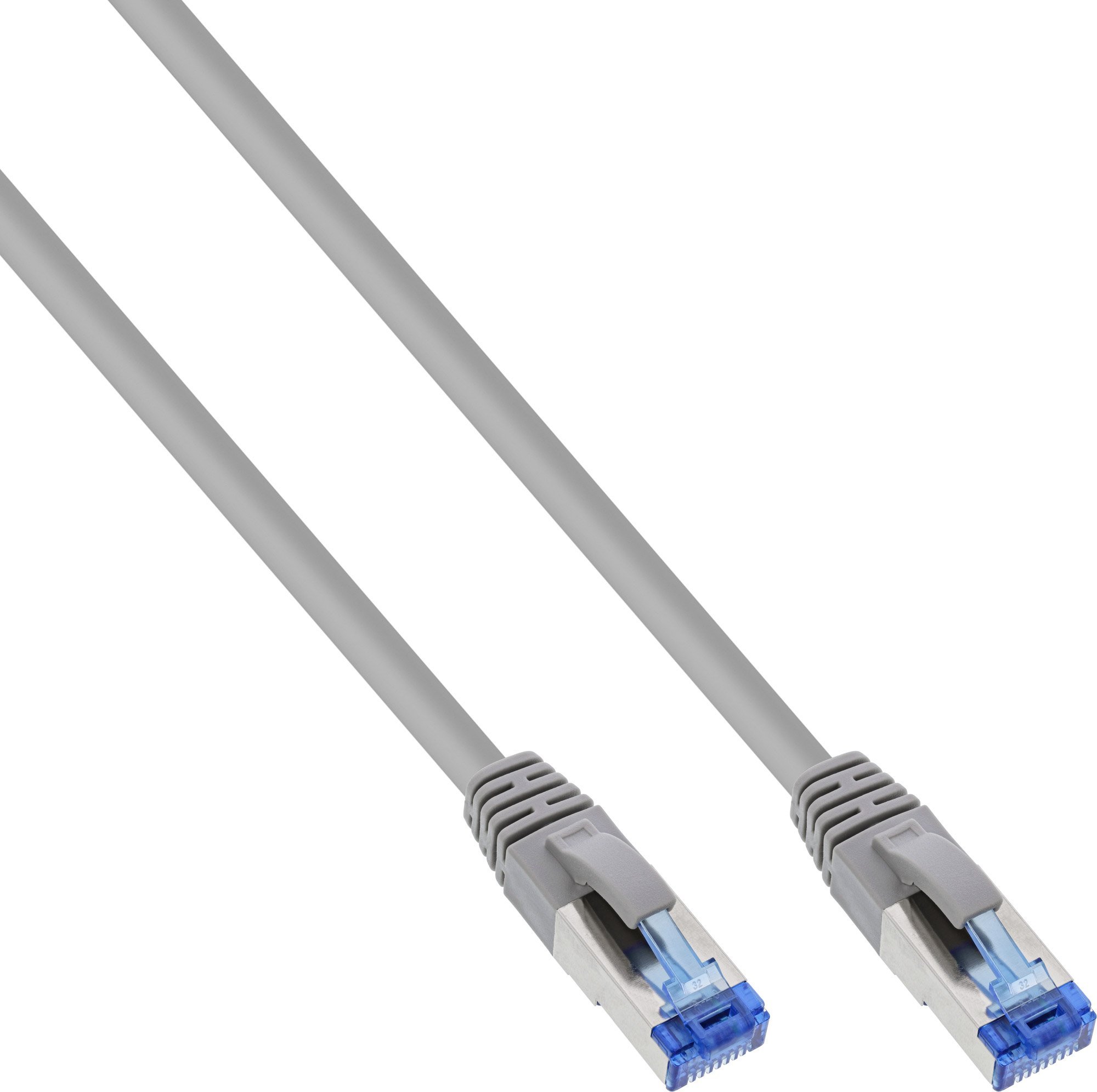 InLine InLine® Patch Cable S/FTP PiMF Cat.6A halogen free 500MHz grey 0.3m