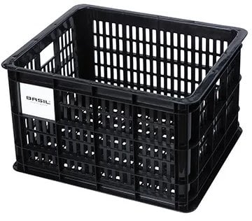 Kosz na kierownicę/bagażnik BASIL BICYCLE CRATE M, 29.5L, recycled synthetic, black (NEW)