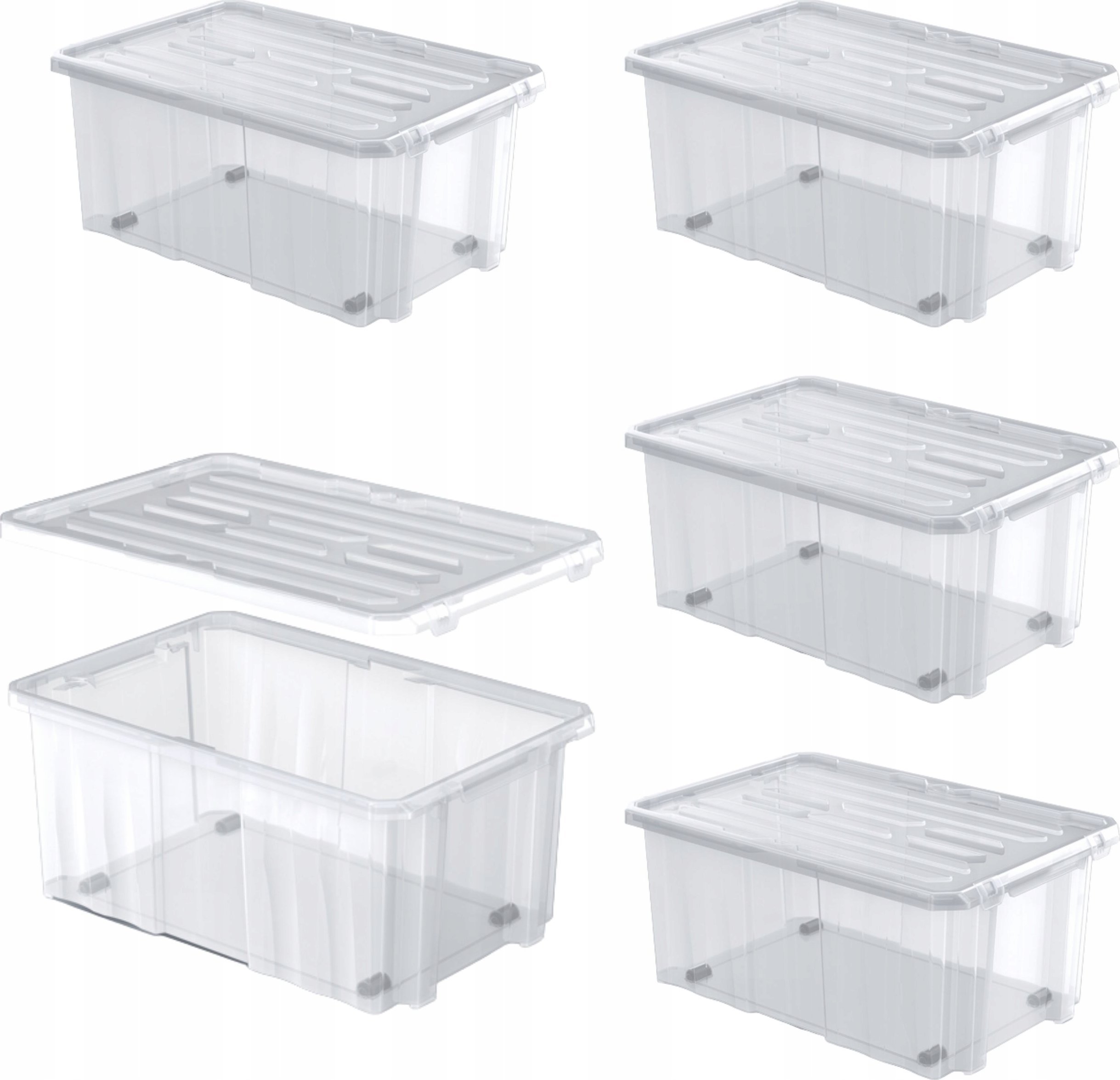 Prosperplast 5x Pojemnik NCC24 z pokrywką Pudełko na narzędzia Organizer