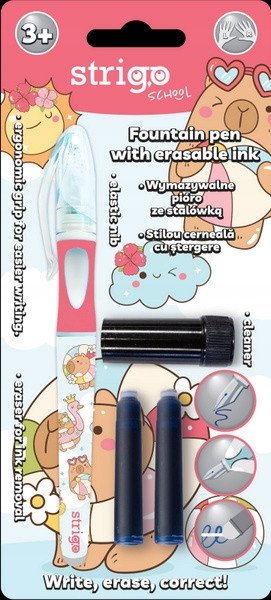 Pióro dla dzieci wymazywalne Kapibara niebieskie