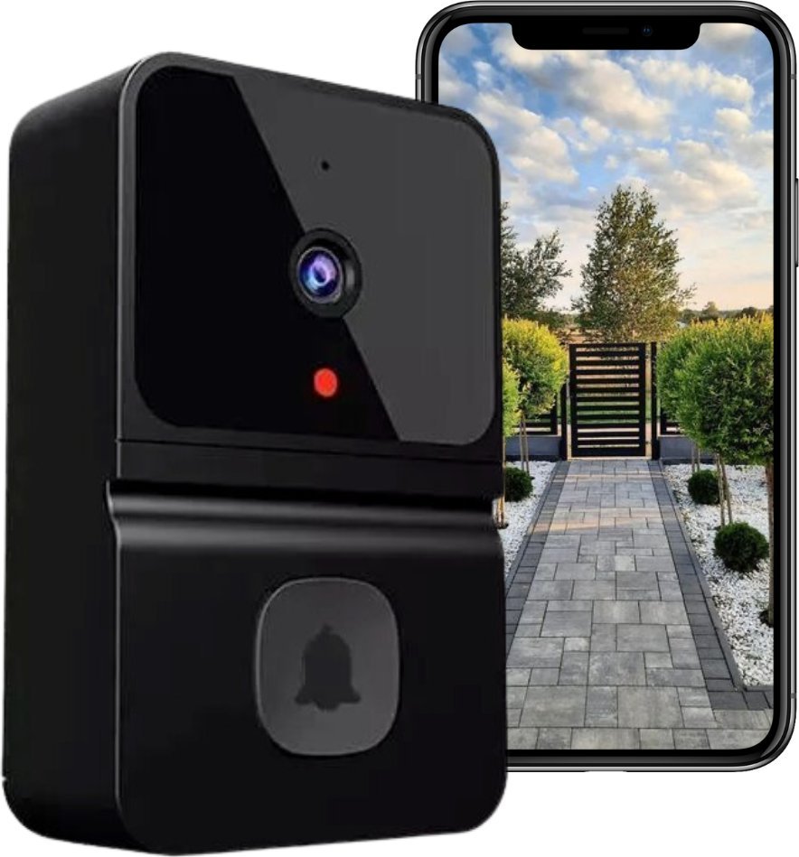 Spreest DZWONEK BEZPRZEWODOWY Z KAMERĄ DO DRZWI FURTKI WIFI SMART ZDALNY PODGLĄD