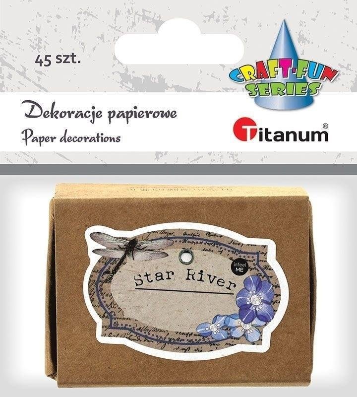 Titanum Dekoracje kartonowe notatki w pudełku 45szt