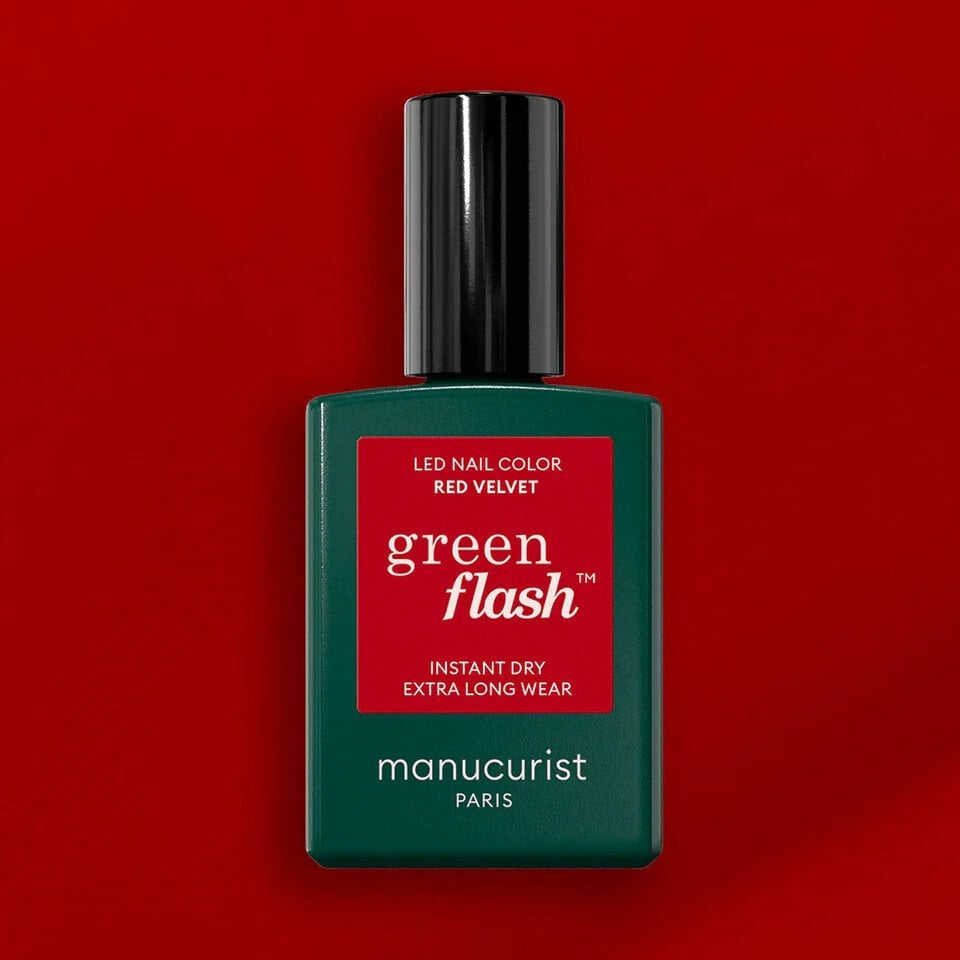 MANUCURIST_Green Flash Led Gel Nail Lacquer lakier do paznokci Red Velvet 15ml