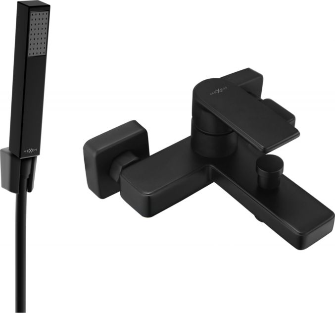 Mexen Mexen Mino R77 bateria wannowa z zestawem prysznicowym, czarna - 7243R77-70