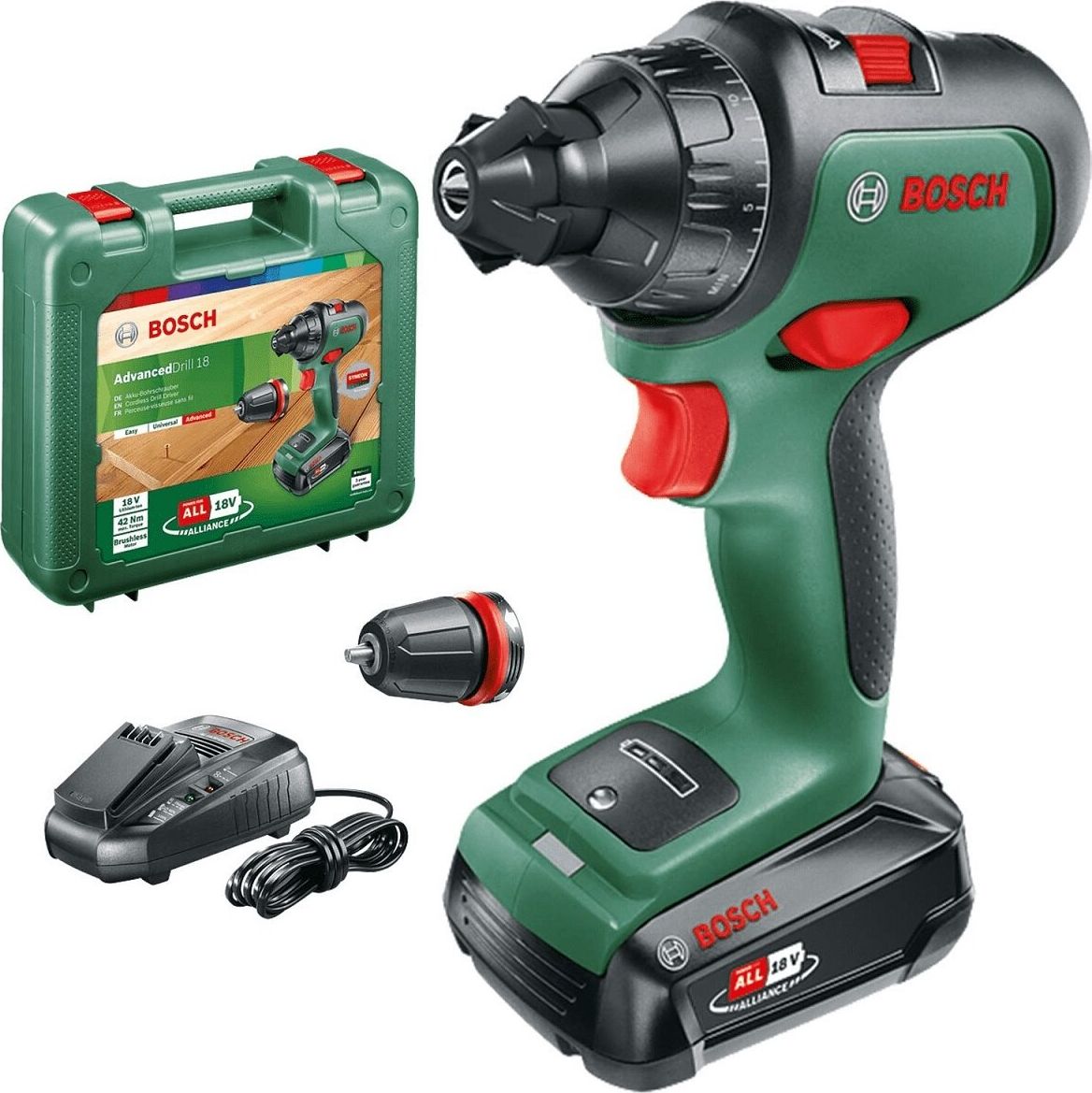 Wiertarko-wkrętarka Bosch AdvancedDrill 18 V 1 x akumulator 2.5 Ah (06039B5005)