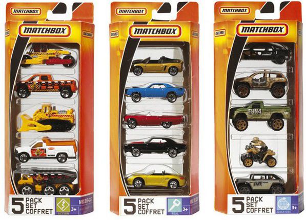 Mattel MATCHBOX PIĘCIOPAK