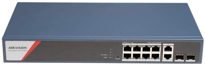 Hikvision DS-3E1512HP-SI-8P2T2F Managed Switch PoE - Switch - 1 Gbps (DS-3E1512HP-SI-8P2T2F)