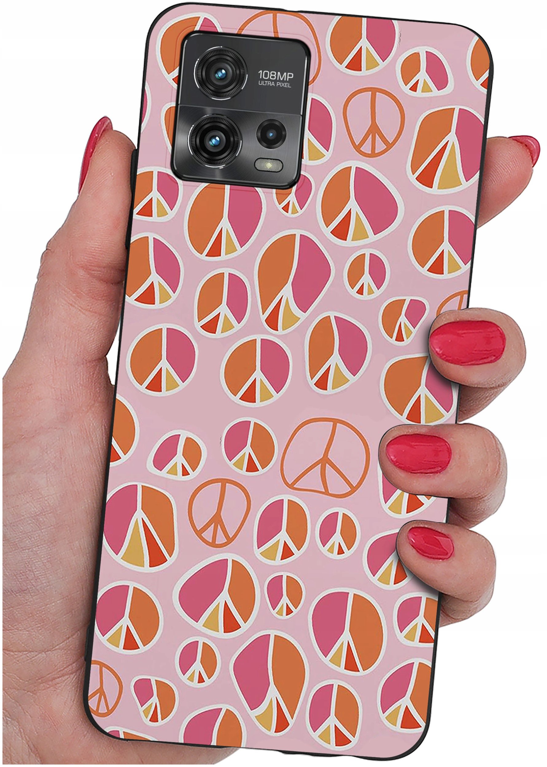 Etui do Motorola Moto G72 WZORY |SILIKONOWE MATT CASE + SZKŁO 9H