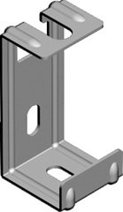 Baks Wieszak WC40 42x88mm stal cynkowa - 730104