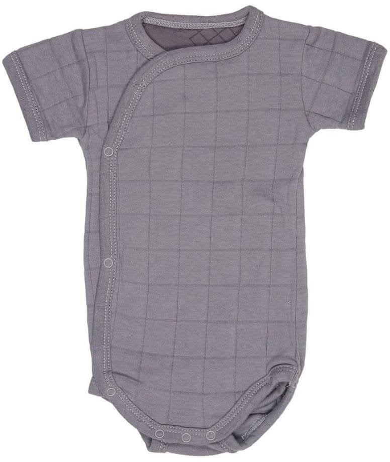 Sale! Lodger Romper Solid cotton bodysuit with short sleeves Donkey 68 cm RFS 078_68