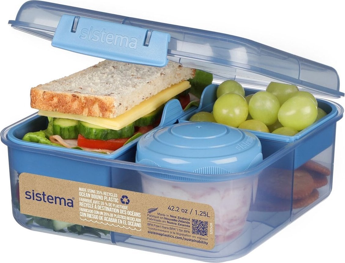 Sistema sistema To Go Box Bento Cube recyceltes PP 1,25 l 1 Stück