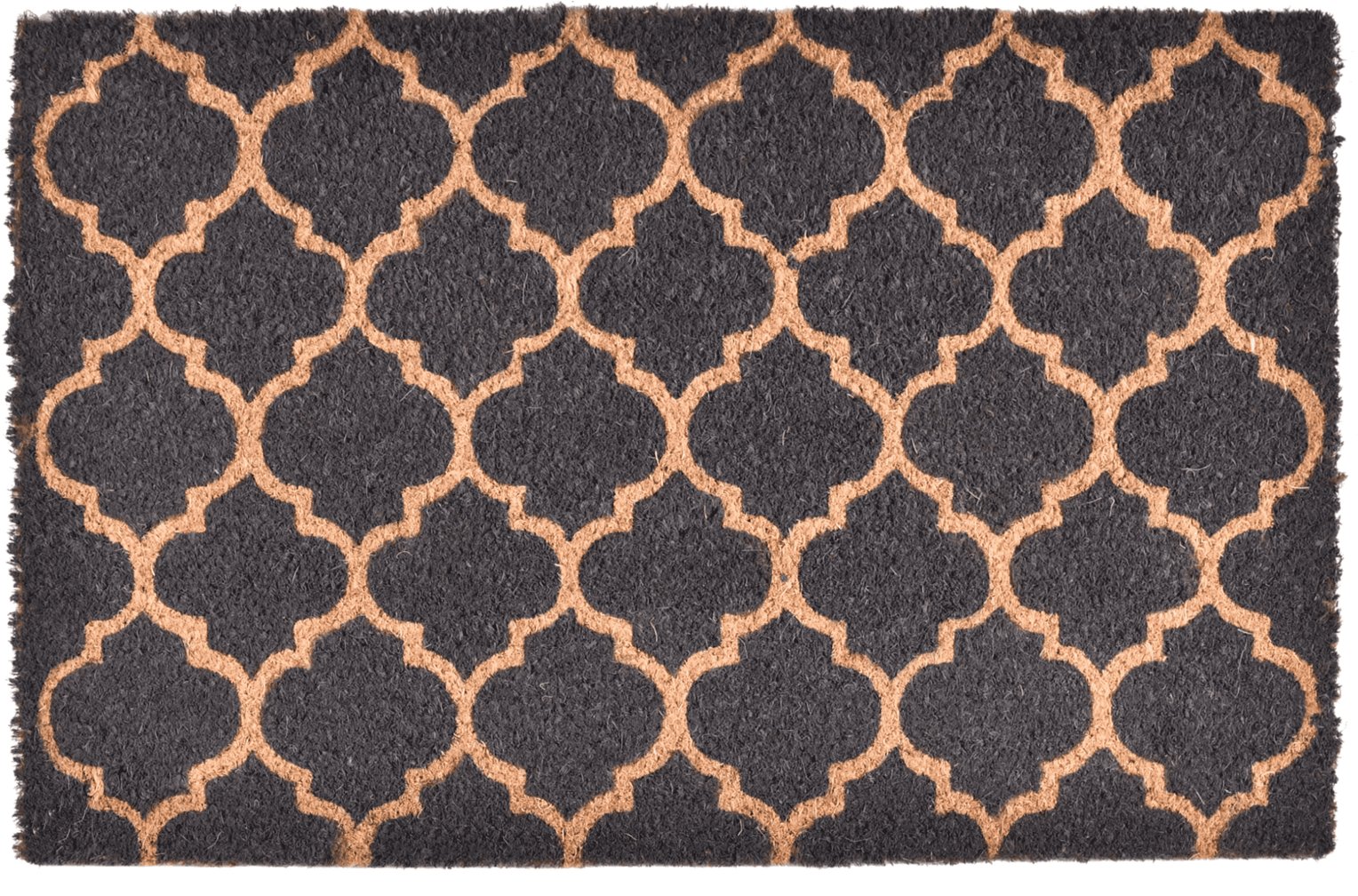 Wycieraczka kokosowa z nadrukiem ROMBY CZARNE