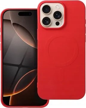 OEM Futerał SILICONE MAG COVER (big hole) kompatybilny z MagSafe do IPHONE 16 Pro Max czerwony