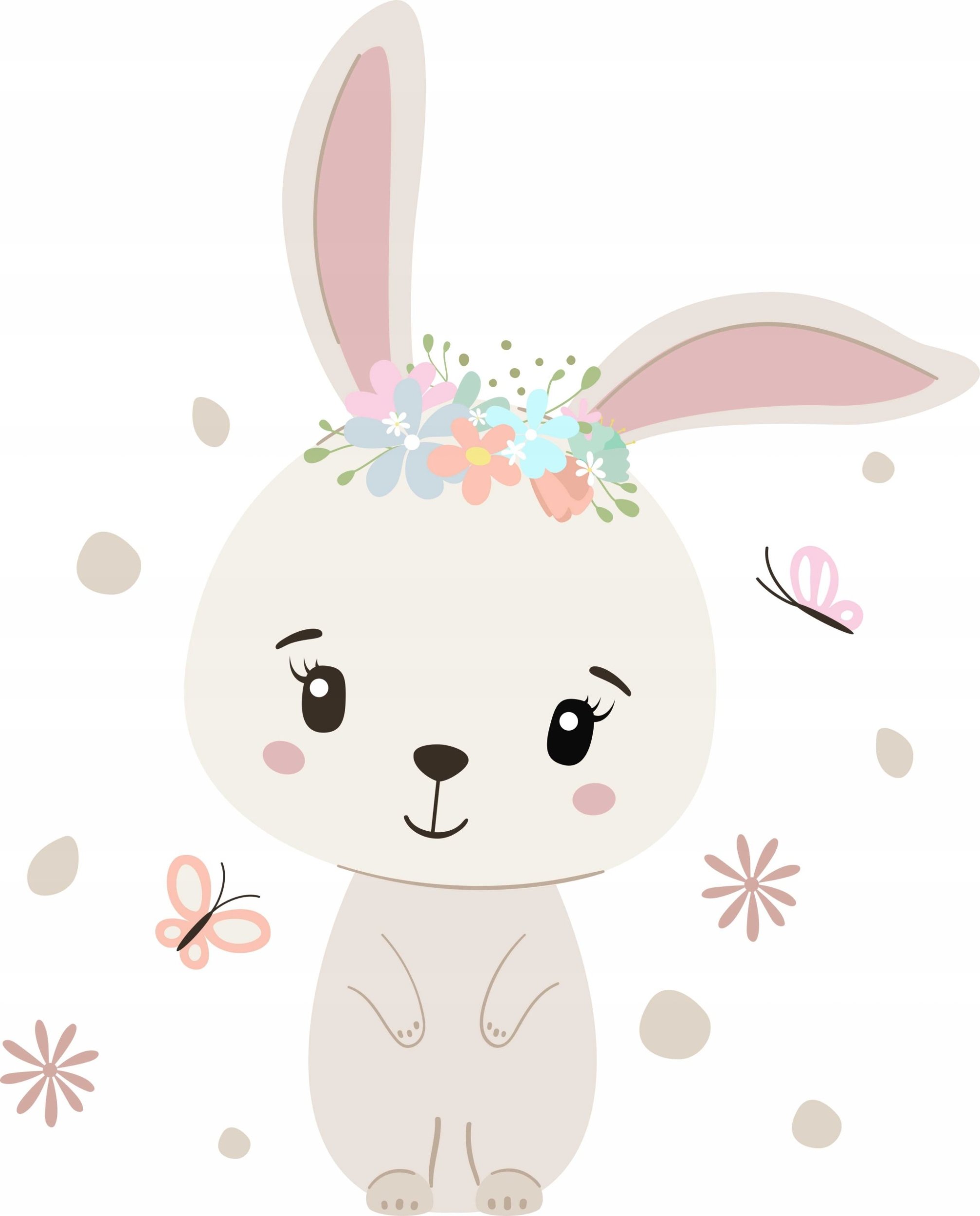 naSciane Naklejka dla dzieci królik motylek zajączek motyl