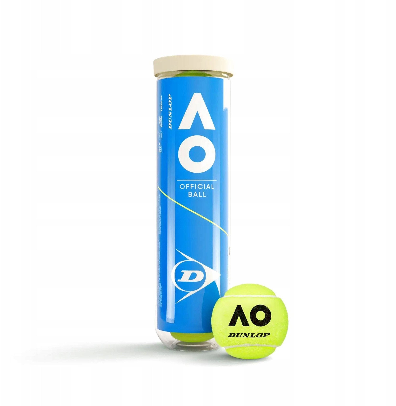 Tennis balls DUNLOP AUSTRALIAN OPEN GrandSlam 4-tube ITF