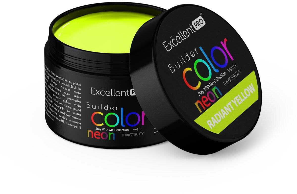 Excellent PRO Builder Color Neon With Thixotropy żel budujący Radiant Yellow 15g