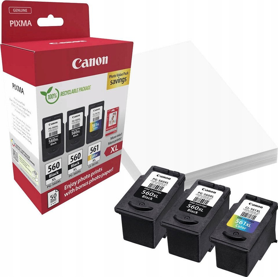 Tusz Canon Canon CARTRIDGE PG-560XLx2/CL-561XL PVP pro PIXMA TS535x, TS535xa, TS745x, TS745xi