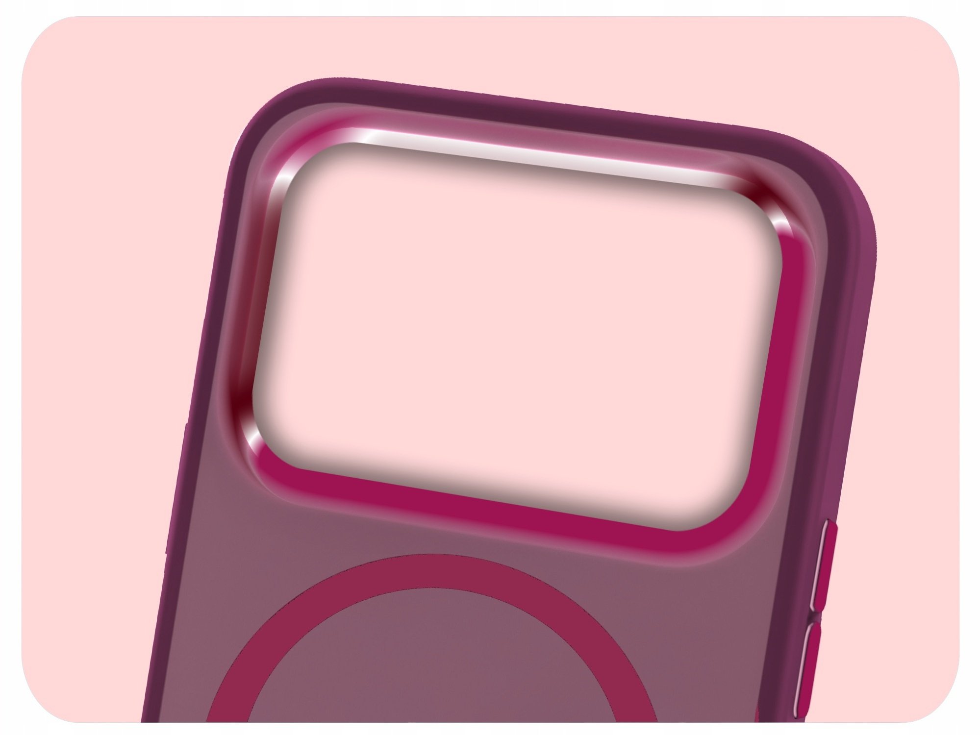 Hello Case Etui Do Magsafe do Apple iPhone 17 Pro (Czerwony, Pancerne, Matowy) Szkło