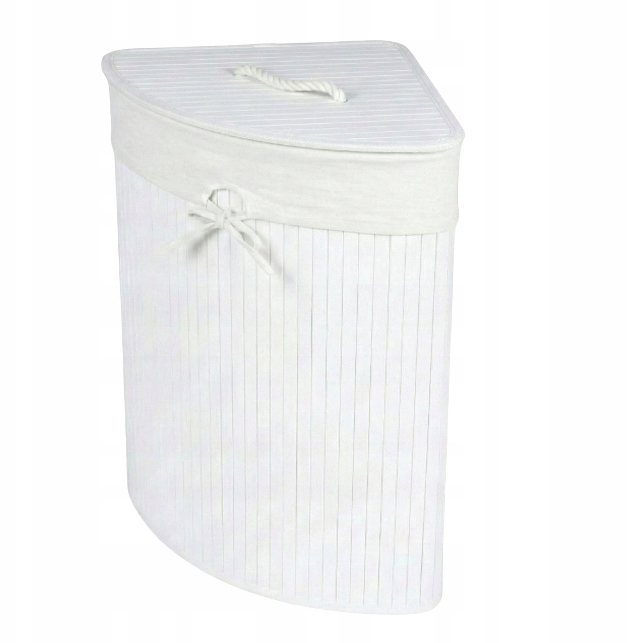 Narożny kosz na pranie ARCO, bambus, 60 l