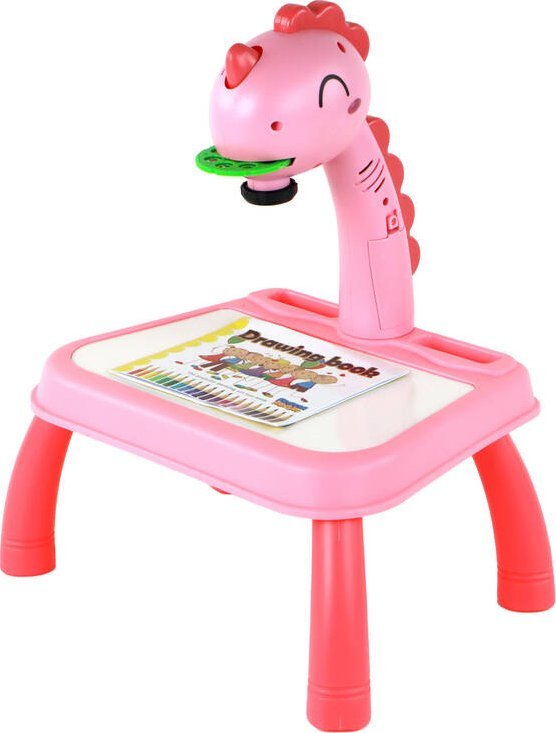 LeanToys Projektor do nauki rysowania Dinozaur Różowy