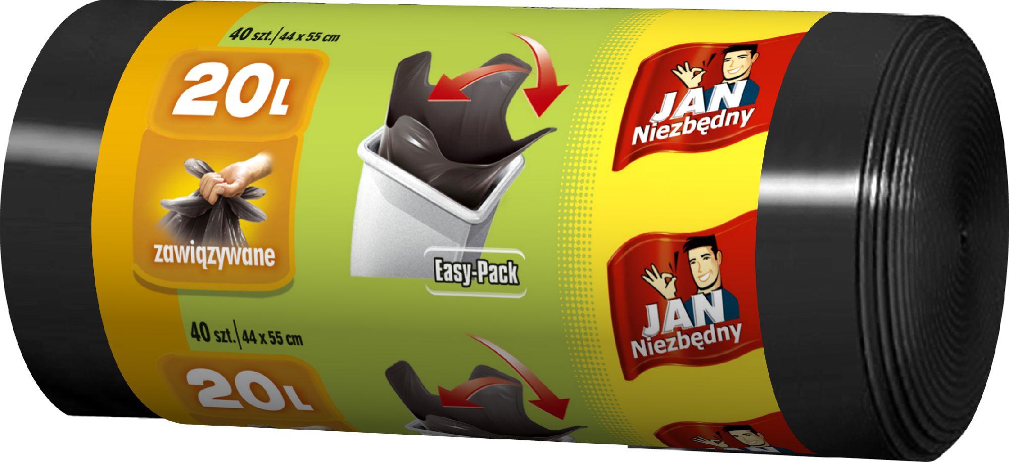 Sarantis Worki HD Easy-pack czarne 20L 40szt. (ZZAJAN148)