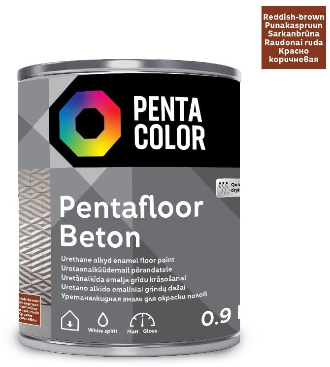 Pentacolor PAINT PENTAFLOOR BETON RED-BROWN 0.9L