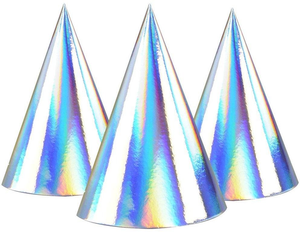 Czapeczki papierowe opalizujące 3szt