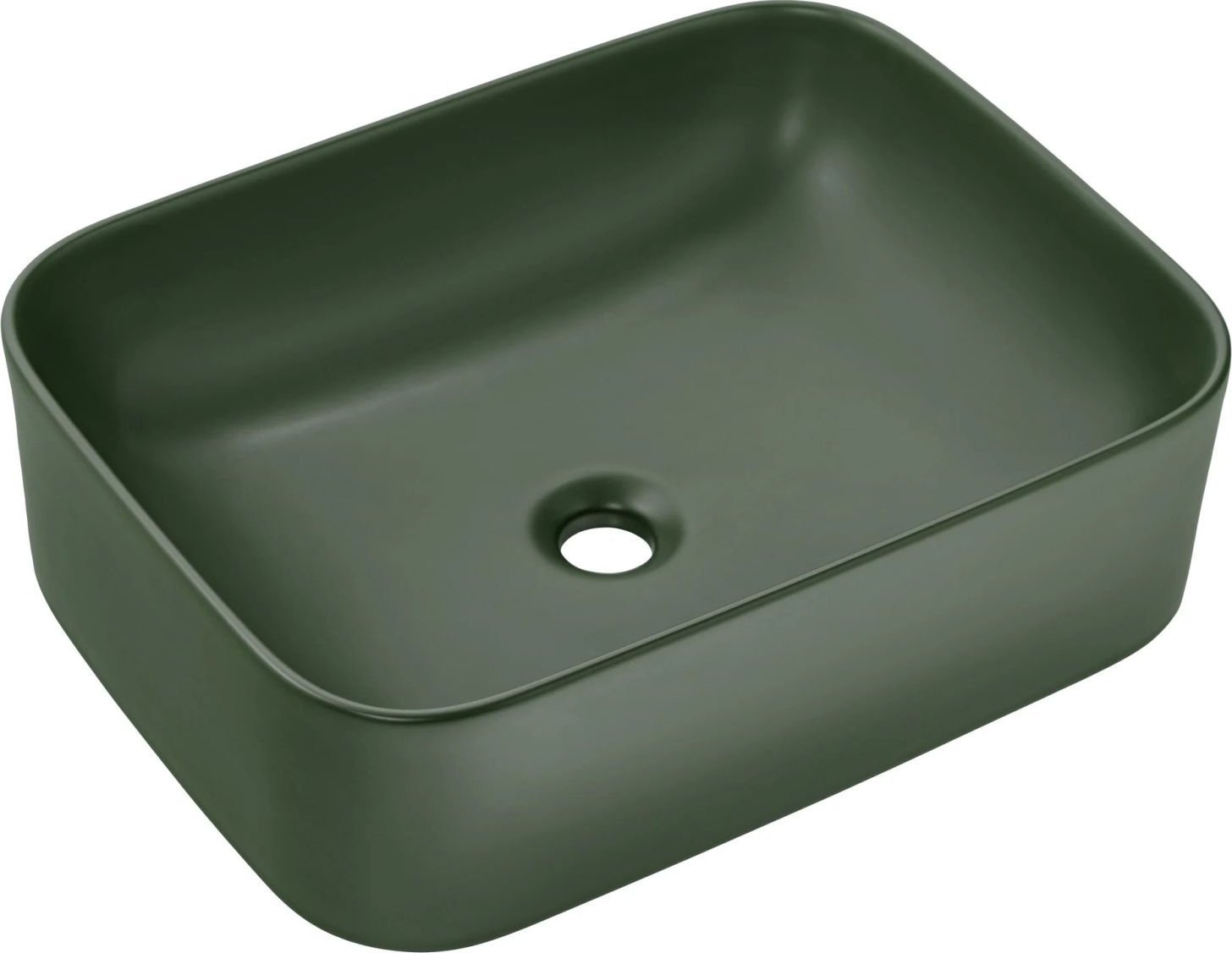 Umywalka Comad Umywalka nablatowa z ceramiki, Kama, 51x38x15 cm, zielony