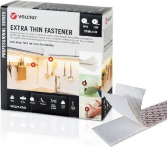 Velcro Extra Thin 5m taśma rzepowa 5m taśma pętelkowa, rzep 20mm biały