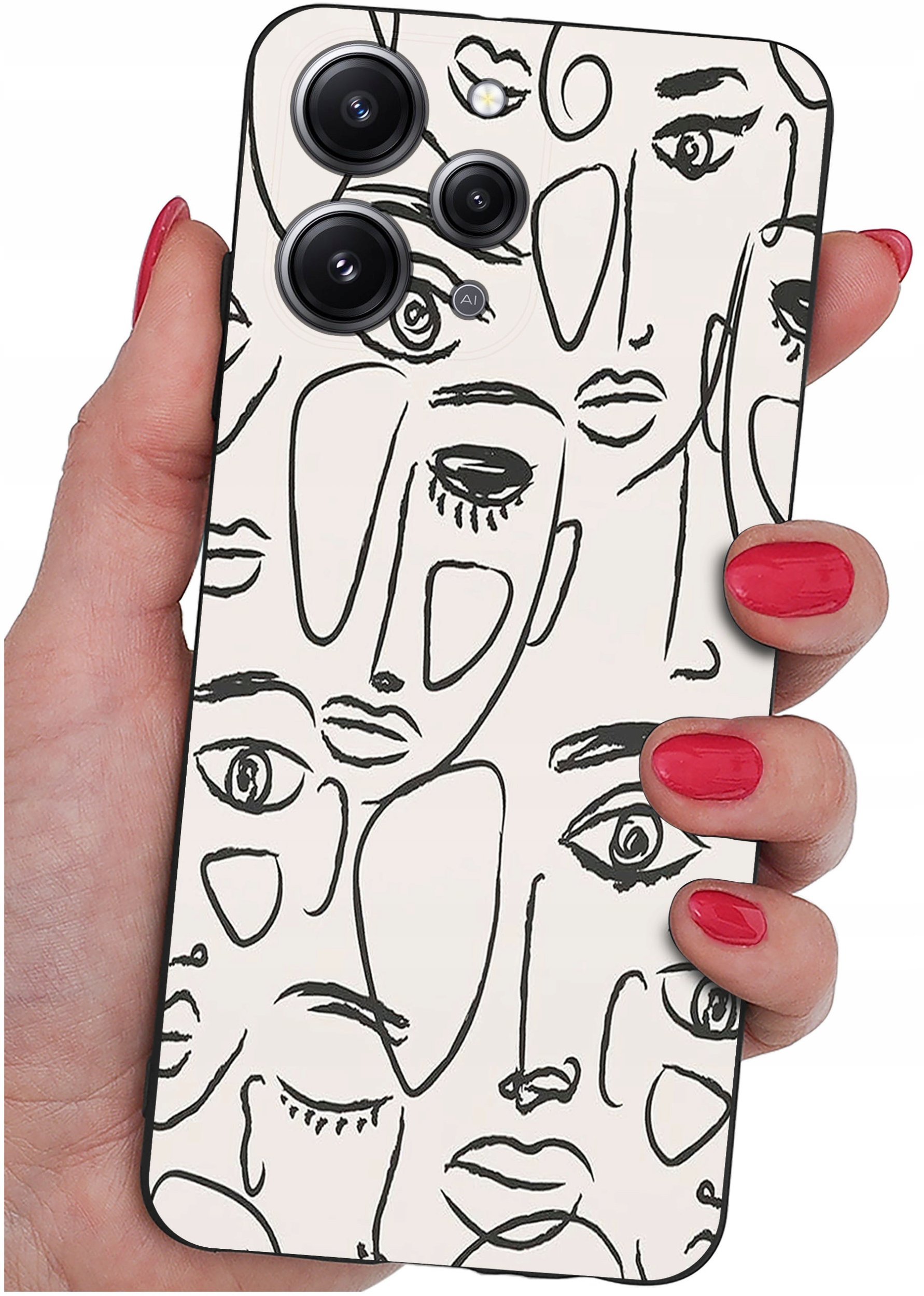 Etui do Xiaomi Redmi 12 4G WZORY |SILIKONOWE MATT CASE + SZKŁO 9H