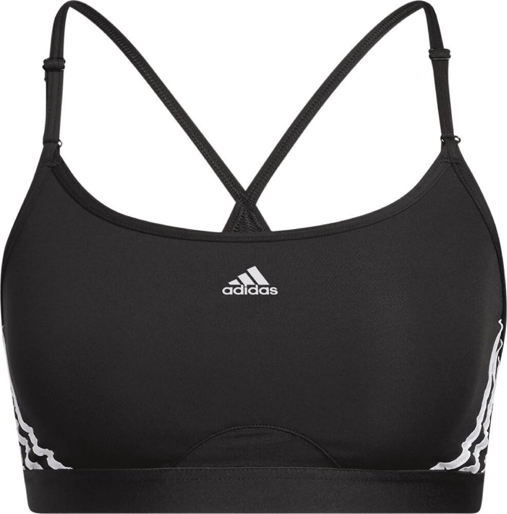 Adidas Stanik sportowy adidas Aeroreact Training Light-Support 3-Stripes Bra czarny HC7862 XLAC